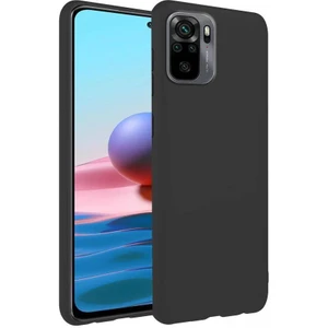 Xiaomi Redmi Note 10 İnce Mat Silikon Kılıf Siyah