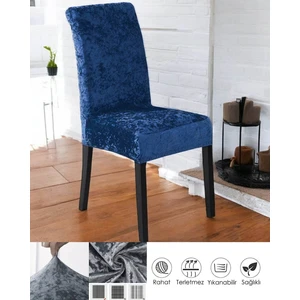 Likralı Kadife Sandalye Örtüsü Sandalye Kılıfı Tekli
