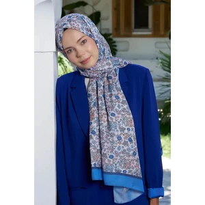 Seremoni Koleksiyonu Daisy Desen Şal - İndigo