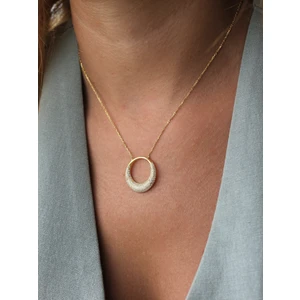 Neva Jewelry Taşlı Oval Kolye