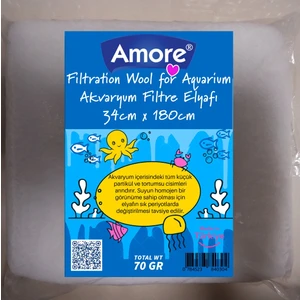 Akvaryum 70 gr Silikonsuz Filtre Elyafı 34cm x 180cm Soffice