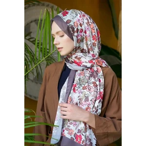 Seremoni Koleksiyonu Flora Desen Şal - Kahverengi