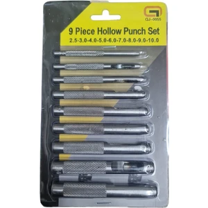 Çubuk Zımba , Delici, Padova. 9 Adet Içi Boş Zımba Seti. 2.5mm'den 10MM'E Kadar