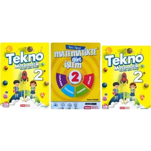 Kırmızı Beyaz Yayınları 2. Sınıf Tekno Matematik ve Matematikte 4 Işlem (3 Kitap)