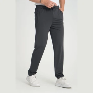 Erkek Antrasit Rahat Kesim Düz Paça Dalgıç Kumaş Eşofman Altı