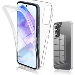 Samsung Galaxy A15 Kılıf 360 Şeffaf Ön Arka Korumalı Şeffaf Silikon