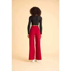 Bordo Yoga Pantolon Tayt