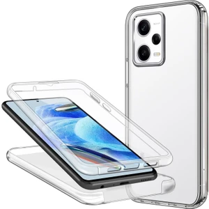 Xiaomi Redmi Note 12 Pro 5g Kılıf 360 Şeffaf Ön Arka Korumalı Şeffaf Silikon
