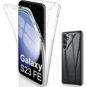 Samsung Galaxy S23 Fe Kılıf 360 Şeffaf Ön Arka Korumalı Şeffaf Silikon