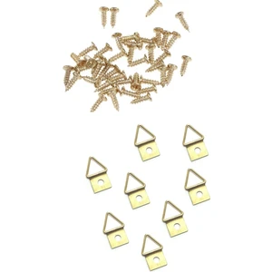 Küçük Üçgen Tablo Çerçeve Askısı ve Vidaları 20 Adet 12X18 mm