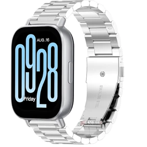 Xiaomi Redmi Watch 5 Active/Redmi 5 Lite Uyumlu Paslanmaz Döküm Çelik Metal Baklalı Kordon