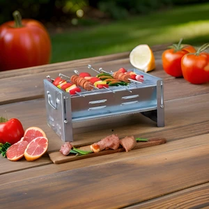 Katlanır Mangal Pratik Mangal Yer Kaplamaz Piknik Mangalı Izgara Dahil Kutulu Mangal