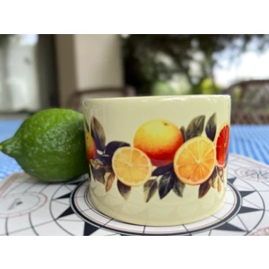 Limon Desenli Meyve Temalı Kupa Bardak