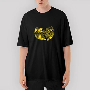 Crows Gate Wu Tang Stencil Logo Oversize Siyah Tişört