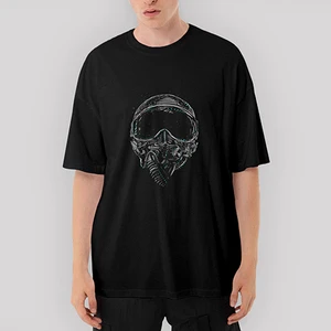 Crows Gate Defender Helmet Oversize Siyah Tişört