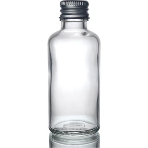 Metal Kapaklı Hediyelik Shot Şişesi - Kolonya - Koku - Süs - Küçük Cam Şişe 50 ml x 6 Adet