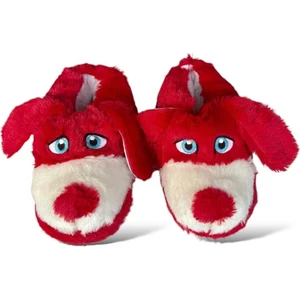 Sevimli Köpek Figürlü Çocuk Panduf KIRMIZI