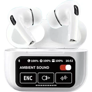 Karler Bass A9 Pro Aktif Gürültü Engelleyici Özellikli Dijital Ekranli Aipods Bluetooth Kulaklik - Beyaz 13