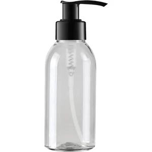 5 Adet Sert Plastik Boş Sıvı Sabun Pompalı Şişe 100 ml [Kimyasala Dayanıklı]