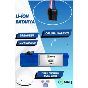 Dreame F9 Robot Süpürge Bataryası (Orijinal Kapasite) 5200MAH Batarya