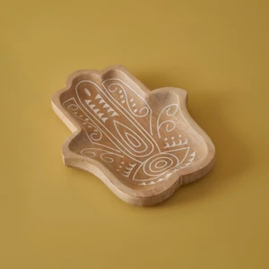 Bella Maison Vera Mango Ağacı Dekoratif Tabak Naturel (30x3,5x20 cm)