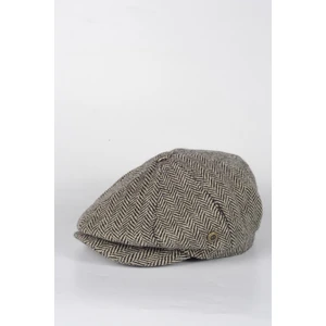 Kışlık 8 Parca  Yün Balık Sırtı Peaky Blinders Model  Erkek Kasket Şapka