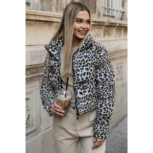Kadın Leopar Leopar Mont