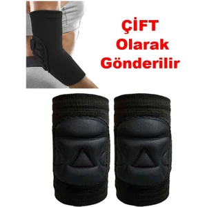Çiftli Voleybol Dirsekliği Kaleci Dirsekliği Kabartma Sünger Destekli