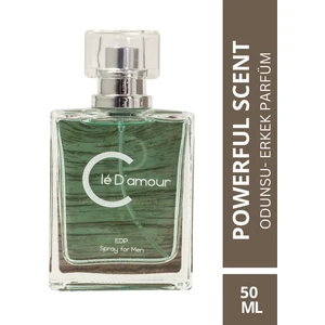 Cle D'amour Erkek Parfüm 50 ml - Powerful Scent (AROMATİK/ODUNSU) Men - Vegan