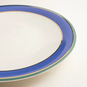 Zsa Zsa Zsu Gediz Porselen Yemek Tabağı 27 Cm Mavi - Yeşil