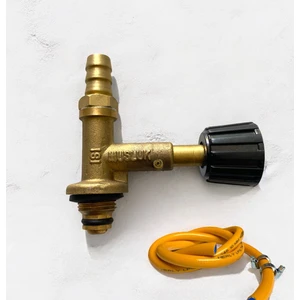 Küçük Tüp Musluğu Katmer Uçlu Sac Pürmüz Yüksek Basınç 2mt Hortum Kelepçe dar çember tüplere uyumlu 