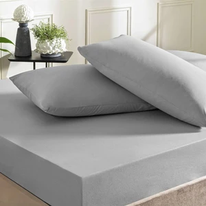 Ranforce Pamuklu Lastikli 120 x 200 cm Çarşaf Seti Antrasit