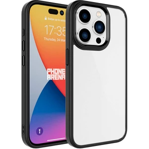Apple iPhone 15 Pro Uyumlu Zore Krom Kapak-Siyah