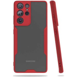 Galaxy S21 Ultra Kılıf Zore Parfe Kapak-Kırmızı