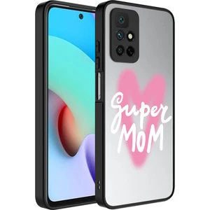 Xiaomi Redmi 10 Kılıf Aynalı Desenli Kamera Korumalı Parlak Zore Mirror Kapak-Süper Anne