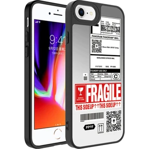 Apple iPhone 8 Kılıf Aynalı Desenli Kamera Korumalı Parlak Zore Mirror Kapak-Fragile