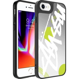 Apple iPhone 8 Kılıf Aynalı Desenli Kamera Korumalı Parlak Zore Mirror Kapak-Yazı