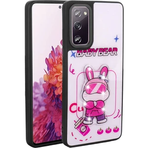 Galaxy S20 Fe Kılıf Parlayan Kabartmalı Ikonik Figürlü Zore Amas Silikon Kapak-Beyaz