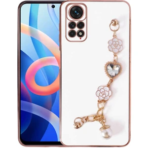 Xiaomi Redmi Note 11 Pro 5g Kılıf El Tutamaçlı Kamera Korumalı Zore Taka Silikon Kapak-Beyaz