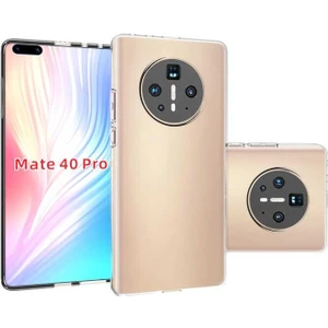 Huawei Mate 40 Pro Kılıf Zore Süper Silikon Kapak-Renksiz