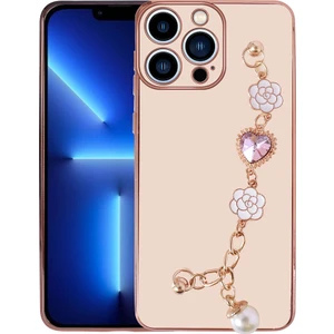 Apple iPhone 14 Pro Max Kılıf El Tutamaçlı Kamera Korumalı Zore Taka Silikon Kapak-Pembe