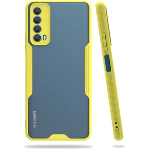 Huawei P Smart 2021 Kılıf Zore Parfe Kapak-Sarı