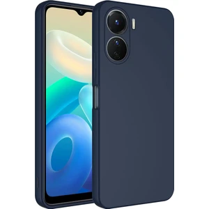Vivo Y16 Kılıf Zore Mara Laaakan Kapak-Lacivert
