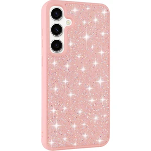 Galaxy S24 Plus Kılıf Parlak Taşlı Tasarım Zore Pırlanta Kapak-Pembe
