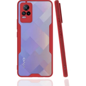 Vivo V21E Kılıf Zore Parfe Kapak-Kırmızı