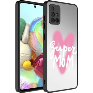 Galaxy A71 Kılıf Aynalı Desenli Kamera Korumalı Parlak Zore Mirror Kapak-Süper Anne