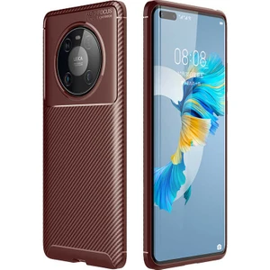 Huawei Mate 40 Pro Kılıf Zore Negro Silikon Kapak-Kahverengi