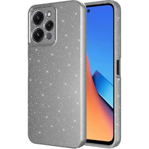 Xiaomi Redmi 12 Kılıf Kamera Korumalı Simli Lüks Zore Koton Kapak-Gri