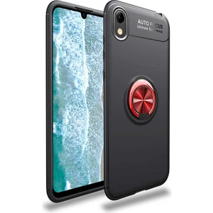 Huawei Y5 2019 Kılıf Zore Ravel Silikon Kapak-Siyah-Kırmızı