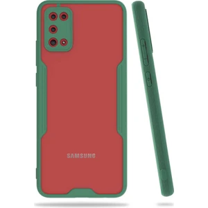 Galaxy A02S Kılıf Zore Parfe Kapak-Koyu Yeşil